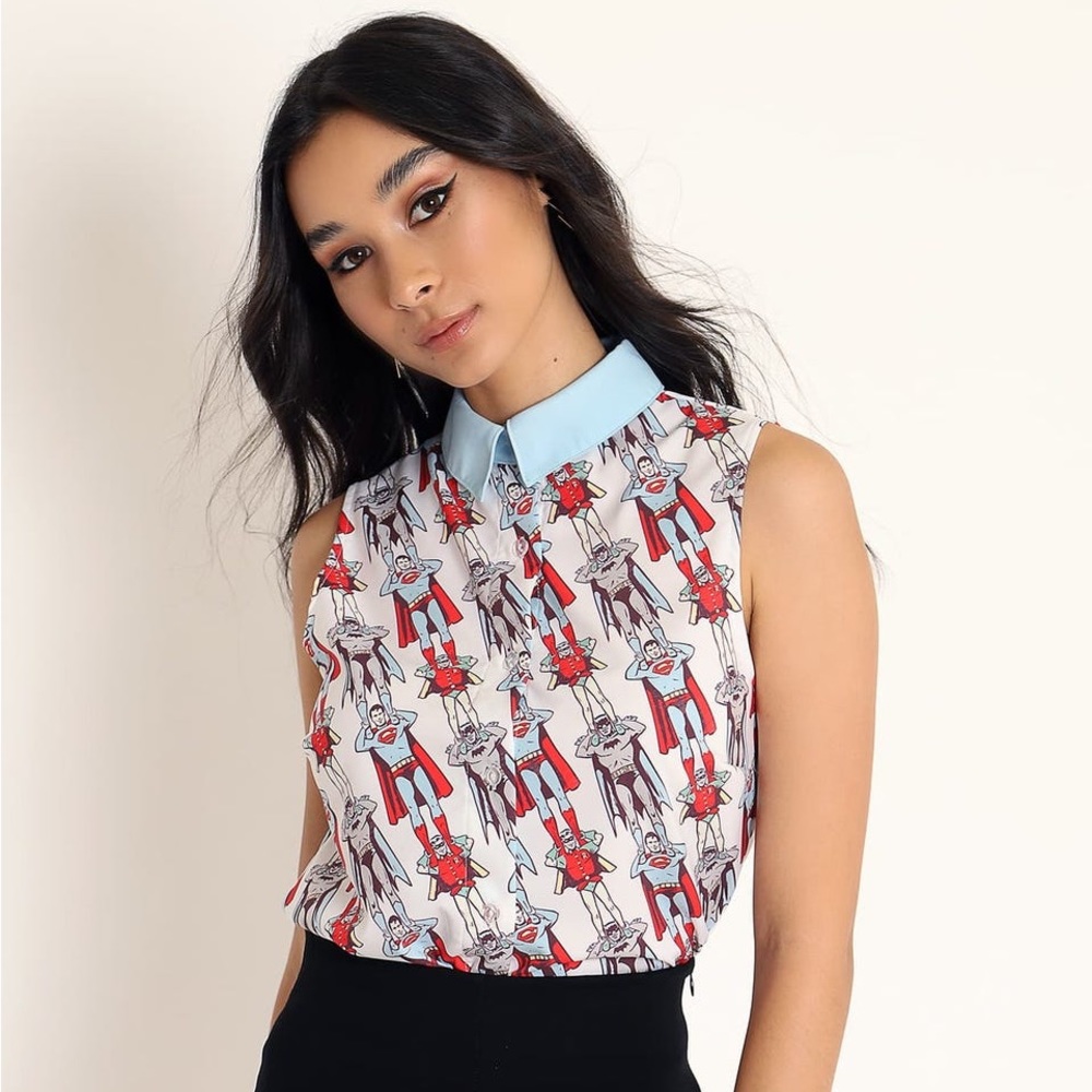 BlackMilk Superhero Stack Business Time Shirt M Batman Superman Robin